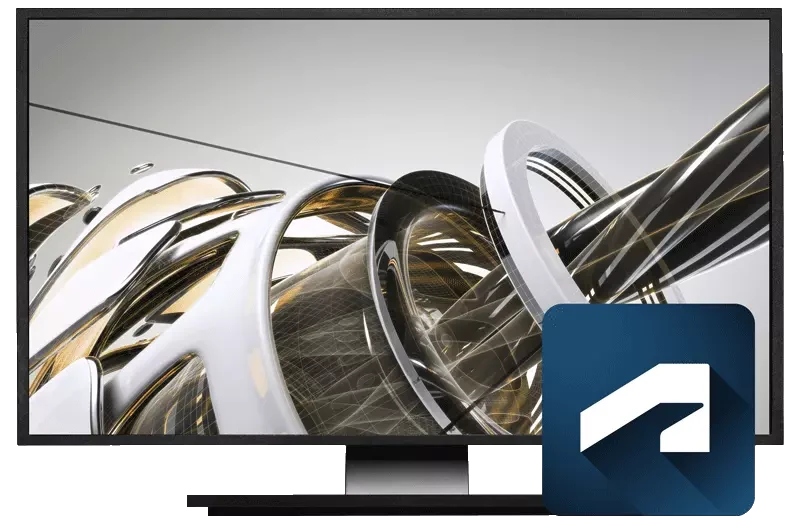 Autodesk Inventor® के साथ स्क्रीन: वायरफ़्रेम के साथ 3D मॉडल के रूप में गुँथी हुई रिंग संरचना