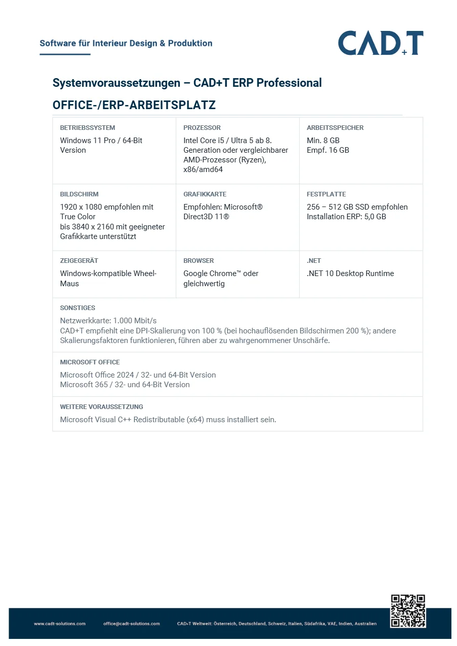 मुखपृष्ठ: CAD+T ERP Professional 2027