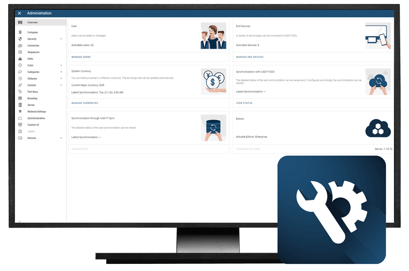 CAD+T Web Solutions - EOS Docs, Konfigurator der Einstieg in die Cloud Lösungen
